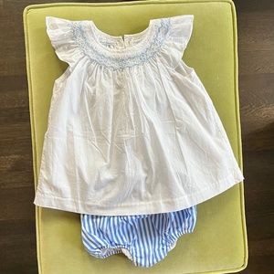 Ralph Lauren Hand Smocked Bloomer Set